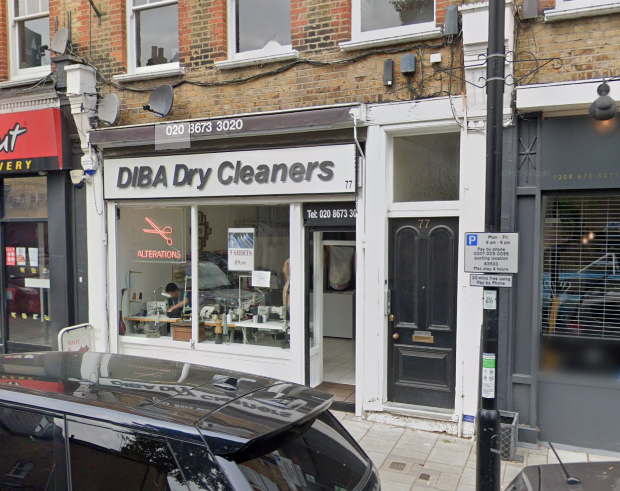 a picture of diba dry cleaners